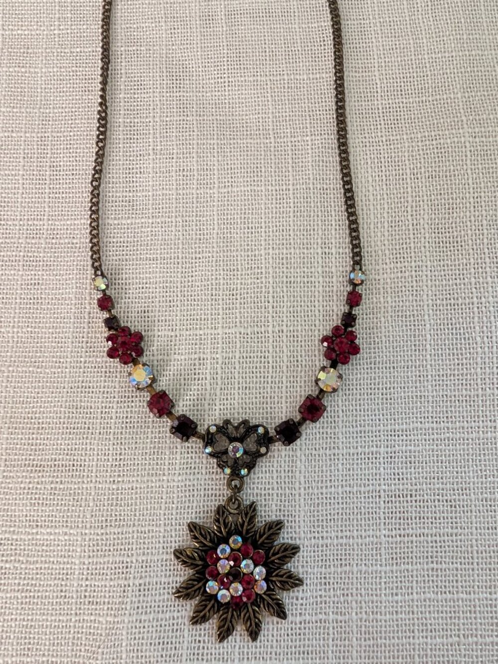 Cookie Lee Rhinestone Necklace 9"